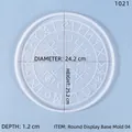 Molde redondo de silicona de 24,2 cm para reloj de números romanos con patrones runas - Tótem de Runas Místicas (Patrón 2)