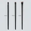 3-delige set fijne eyeliner- en wenkbrauwborstels met maten voor professionele make-up - 3Pcs-Zwart-Mesborstel