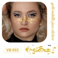 Metallic gold freckle tattoo sticker VB-055 with temporary face makeup design - VB-055 (Gold Metallic) / Gold