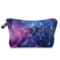 Watercolor galaxy pattern cosmetic bag with zipper for travel - Starry Sky Gradient Print (303-14)