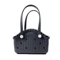 Breathable EVA pet carrier tote bag in dark grey with large capacity and round holes - 32*18*23cm / Gray
