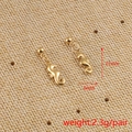 Vue détaillée des boucles d'oreilles hippocampe dorées avec dimensions 17mm et 6mm - Style Hippocampe (Or 1#)
