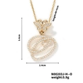 Gold butterfly letter O pendant necklace with sparkling cubic zirconia on white background - Butterfly Letter O Pendant Style (N00203J-H--O)