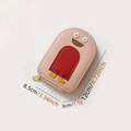 Porte-cartes pingouin rose en cuir et mini porte-monnaie avec dimensions précises - Manchot Rose