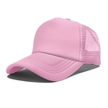 Pink trucker hat with mesh back and adjustable snap closure for sun protection - One Size(56-58cm) / Regular Pink Mesh Hat