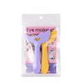 Silicone eyeliner guide tool in purple and yellow, reusable eye makeup stencil for beginners. - Yellow & Purple Set