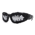 Edgy hip-hop polarized sunglasses featuring a unique 3D black dripping glue art frame texture - Black Frame Grey Lens (Black Lava)