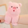 Plush pink pig slap bracelet toy for children with cute cartoon animal design - Pink Pig 23cm
