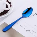 Blauer PVD-Edelstahl-Minilöffel 14cm für Kaffee und Dessert in Hotel und Heim - Regulär 14cm / Blau