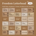 Retro letter style washi sticker set with 60 pieces in brown vintage aesthetic theme - Free Letters