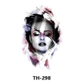 Waterproof temporary tattoo sticker TH-298 featuring surrealist artistic female face design - Th-298 / 210*148mm