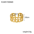 Detailed view of golden stainless steel star ring with 1.8cm diameter and 3.0g weight - Gold Chain Star