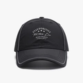 Black fashion baseball cap for women with white star embroidery and reflective brim trim - Adjustable / Black(25A347)