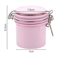 Pink eyelash extension glue storage jar with dimensions 8.5cm height and metal buckle - 200ml / Pink
