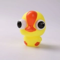 Cute yellow duck pop-eye squeeze toy with orange beak and large expressive bulging eyes - Pop Out Eyes Yellow Duck