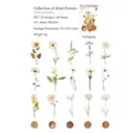 Vintage PET gedroogde bloemen stickers set met botanische patronen voor scrapbooking - Magische Bloei