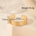 Adjustable golden layered snake-style stainless steel cuff bracelet for women - Multi-layer Dotted Style (YB-195)