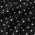 Detail view of the black and white polka dot fabric texture on the summer dress - S / Black