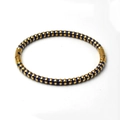 5mm minimalist blue and gold geometric bangle with secure clasp for women and men - Dark Blue