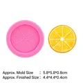 Zitrus-Silikonform in Pink für Fondant und Ton mit realistischer Fruchtstruktur - Zitrone / Rosa