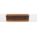 Set di quattro elastici per capelli intrecciati boho marroni su supporto in carta kraft - Caffè Scuro