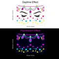 Adesivi per viso neon per festival con disegni di farfalle e stelle luminose FA-010 - FA-010