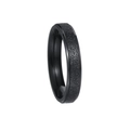 Minimalist 2mm black frosted stainless steel band ring with a matte textured finish - US 5 / 4mm / Black