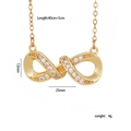 Collana con ciondolo infinito dorato, zirconi tondi e catena a maglie fini - Grande-Oro-Infinito 668