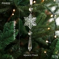 Clear acrylic snowflake pendant for Christmas tree with measurements 6.12x1.77 inch - Snowflake String G