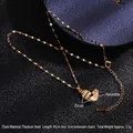 Rotating heart windmill necklace in gold titanium steel with sparkling zircon stones - Rotating Heart (A192)