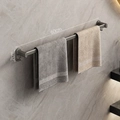 Moderne 60 cm gunmetal-graue Einzel-Handtuchstange aus Aluminium für das Badezimmer - Kanonengrau Einzelstange 60cm