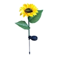 Solar powered sunflower garden stake light with yellow flower and green leaves for outdoor - Sunflower Stake (Single)