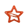 Star shaped hair clip for kids featuring vibrant orange glossy lacquer finish - Style 12-Orange Painted