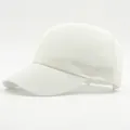 Breathable white mesh baseball cap for summer sun protection with hollow design - Adjustable / White