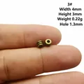 Antik-Bronzelegierung Abstandsperle 4x3mm für DIY Schmuckherstellung mit Texturdetails - 3# Stil
