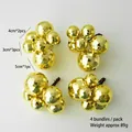 Gouden spiegel discobal kerst decoratie takken met 5cm 4cm 3cm ballen set - Gefacetteerde balbundels / Goud