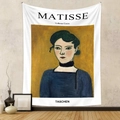Detailed shot of Matisse art tapestry hanging on a textured wall for home decor - Gt517-5