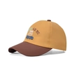 Gorra de béisbol infantil en color amarillo y marrón con bordado de oso de dibujos - Patchwork Naranja Marrón (1163)