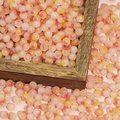 Detail view of 6mm/8mm frosted pink gradient round beads for DIY handmade jewelry crafts - Yellow Pink Two-tone Beads (6mm)