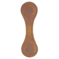 Brown crazy horse leather magnetic bookmark with handmade stitching and dumbbell shape - Crazy Horse Brown