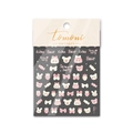 Autocollant nail art 5D en relief avec ours roses mignons et nœuds, modèle to 1869 - Ours & Lapin Mignon - Relief (to1869)