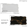 Detailed dimensions of large irregular silicone mold for DIY resin tray and coaster crafts - D5717-Irregular Tray Silicone Mold