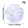 Silver bronzing mesh table runner with 33cm diameter and unique marble foil texture - Round / 15 Pcs/Pack / Silver