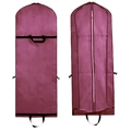 Donkerroze kledinghoes van vliesstof met ritssluiting en dubbele handgrepen voor op reis - 150cm / Bordeauxrood