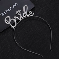 Cerchietto argento Bride to be in metallo con diamante per addio al nubilato e spose - Argento
