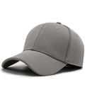 Cappellino da baseball grigio in tessuto a nido d'ape traspirante con visiera curva - Elastico 57-58cm / Grigio chiaro