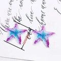 Kleurrijke 40mm zeester hangers met glitterverloop voor DIY oceaan sieraden maken - Zeester Stijl (3)