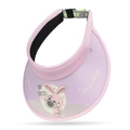 Kinder UV-Sonnenschutzblende in Pink und Lila mit süßem Hasen und verstellbarem Gurt - Hellviolett