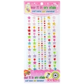 Colorful 3D crystal gem stickers with stars, hearts, and round shapes in individual packaging - Five-Pointed Star Colorful Gems / 10×22.5cm