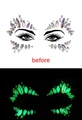 Luminous crystal face jewels with teardrop rhinestones for eye decoration and parties - YG-014